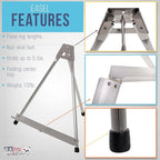 U.S. Art Supply 15" High Aluminum Tabletop Display Easel for Painting (10 Pack), Adjustable Folding Stand - Portable Art Easel for Displaying Canvas, Whiteboards, Posters, Signs, Pictures, Paintings