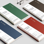 EMSHOI Lined Journal Spiral Notebook 5.7" x 8.22" - 4 Pack 640 Pages 100gsm Thick Paper, A5 Small Notebooks College Ruled, Plastic Hardcover Journals for Writing Women Men Work School Supplies