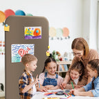 DECOLAB Standing Room Partition, Space Privacy Divider, Portable Wall Panel for Studio Apartment, Office, Home, Classroom, Scratch Resistance, 29"x65", Taupe