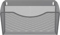 EasyPAG Single Pocket Wall File Organizer, Mesh Hanging File Folder Organizer for Letter/A4 Size Folders, Wall Mounted Vertical Mail Holder for Paperwork, Office, Home, School, Silver