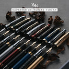 Wordsworth & Black Majesti Fountain Pen-(Green), Luxury Case, 24K Gold Finish; 18K Gilded Medium Nib- Ink Cartridges, Refillable Ink Converter-Calligraphy Pen-Best Business Gift Set for Men & Women