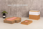 YUSHYIJIE 9x6x1.3 inch Small Shipping Boxes, Multi-Depth Flat Cardboard Boxes with Fragile Stickers for DVD Shipping, Packing, Moving, Storage, Brown, 25 Pack