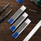 Spakon 60 Pcs 2.8mm Lead Refill Carpenter Construction Pencils Marker Lead Refills Dry Mechanical Woodworking Pencil Tools for Writing Drawing Drafting (Black)