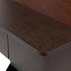 EUREKA ERGONOMIC Ark SWS Standing Desk, 63 inch Executive Desk w Drawers,Modern X-Shaped Leg Luxury Home Office Computer Desk w Monitor Stand,Colorblock Smoked Oak