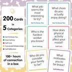 200 Resilience Conversation Starter Cards for Stronger Families - Build Trust, Safety and Connection Through Transitions or Life Changes - Deeper Discussion Parents Children's Therapy Icebreaker Game