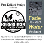 Personalized Chicken Coop Metal Signs Custom Chicken Coop Decor Chicken Coop Accessories Chicken Signs for Coop Funny Outdoor Personalized Fluffy Butt Hut Chicken Sign Gift for Chicken Lovers