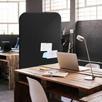 DECOLAB Room Partition Panel, Freestanding Portable Privacy Cubicle Partition for Offices, Classroom, Studio, Healthcare, Workspace, Scratch Resistance, 29"x65" Midnight