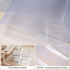 HOMEK Office Chair Mat for Hardwood Floor, 46”x 60” Crystal Clear Hard Floor Chair Mat, Transparent Floor Protector Mat Flat Without Curling