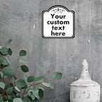 Custom Sign, Custom Indoor/Outdoor Decorative Sign，Aluminum Weatherproof Metal Sign Multiple Sizes, Customize for Office, Business, Workplace, office, Home, Delivery Signs, 10*10 Inch, White