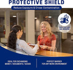 SignHero Sneeze Guard | Large, Sturdy ¼” Acrylic Plexiglass Shield | USA-Made, 30 Second Setup | Plexiglass Barrier for Counter, Reception, School, Office (Multiple Sizes)