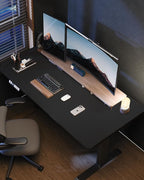Large Desk Mat 55"x24" - Premium Non-Slip Desk Pad, Waterproof and Scratch-Resistant Office Desk Protector, Large Desk pad Workspace Mat for Home and Office(Black)