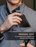 typecase Mens Wallet Card Holder: Pop Up Aluminum Case, Full Grain Leather, RFID Blocking, Smart, Slim, Minimalist, Front Pocket - 9-14 Card Capacity | ID Window | Cash Slot (Burnished Black)