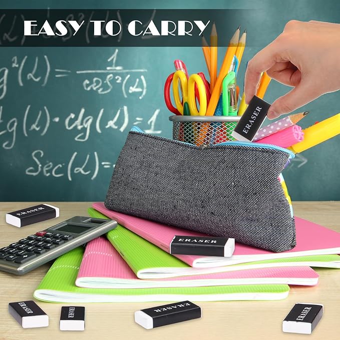 144 Pieces White Pencil Erasers Bulk Soft Art Erasers Pencil Erasers Large Rubber Erasers for Drawing Kids Student Artist Office Home Classroom Writing 1.8 x 0.8 x 0.3 Inch