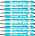 HEYZARDA Personalized Pens with Name Text Logo Custom Ballpoint Pen for Business Office Events with Stylus for Touchscreen 20 Pcs Lake