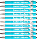HEYZARDA Personalized Pens with Name Text Logo Custom Ballpoint Pen for Business Office Events with Stylus for Touchscreen 20 Pcs Lake