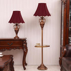 GOSO Set of 1 Elegant Leaf Scalloped Lamp Shade Burgundy, 6×13×9.8 Inch Spider Bell Lamp Shade for Table Lamp,Floor Lamps Replac Braids with Petal Edges,Easy Assembly Art Decor Shades for Bedroom
