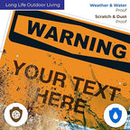 Custom Warning Sign, OSHA Sign, 18x24 Inches, Rust Free .063 Aluminum, Fade Resistant, Indoor/Outdoor Use, Made in USA