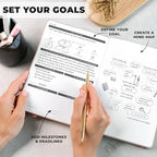 Clever Fox Ultimate Achiever’s Goal Planner - Focus & Productivity 90 Day Journal. Undated Daily Weekly Monthly Planner Organizer & Hourly Schedule Notebook - Hardcover, A5 Size, Rose Gold