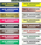 2" x 8" Custom Engraved Name Plate Personalized Office Nameplates with Wall or Desk Aluminum Holder
