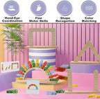 Dementia Activities for Seniors - Wooden Color Matching Clip Game Designed for Alzheimers Elderly, Activities & Memory Games for Dementia Seniors Patients