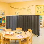 Versare VersiPanel Acoustical Partition Wall - Sound Panel Classroom Office Room Divider, Flexible Arrangement, Easy Roll-up Storage (Black, 8' Wide x 48" Tall)