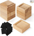Bed Risers, Furniture Risers (Set of 8-Height 1") Can be Adjusted to 2'' 3''or 4'', Lifts Furniture Risers, Solid Natural Wood Risers, Non-Slip Recessed Hole (Square-Natural Color)