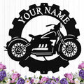 Custom Dirt Bike Metal Signs Personalized Motorcycle Name Sign Custom Garage Decor Motorbikes Wall Art Decor Motorcycle Sign Men Room Decorate Gifts for Men Husband Rider