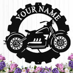 Custom Dirt Bike Metal Signs Personalized Motorcycle Name Sign Custom Garage Decor Motorbikes Wall Art Decor Motorcycle Sign Men Room Decorate Gifts for Men Husband Rider