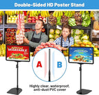 VAIIGO 6Pack Sign Stand for Display A4, Adjustable Poster Stand for Table Top & Floor, Floor Standing Sign Holder, Signage Stands for Business, Tradeshow, Store, Farm Display Stands