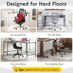HOMEK Office Chair Mat for Hardwood Floor, 58" x 44" Clear Computer/Desk Chair Mat for Hard Floor, Thicker, Easy Glide, Non-Slip, Protects Hard Surfaces from Scratches, Ideal for Home or Office