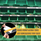 Fainne 100 Pcs 1.25 Inch Shelf Label Strip Holders Plastic Wire Shelf Price Tag Holder Self Adhesive Clear PVC Front and Back Labels Strip for Gondola Price Tag Wood Metal Rack, 48 Inches Long