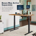 Vari Classic Electric Standing Desk - VariDesk Height Adjustable Sit/Stand Desk - Dual Motor with Memory Presets, Stable T-Style Legs - Gaming or Home Office Workstation - 60”x30”, Butcher Block