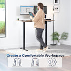 VIVO Electric 60 x 30 in Standing Desk, Memory Height Adjustment, 1B Series, Holds 220 lbs, Reclaimed Wood Top Black Frame, DESK-KIT-1B6P-30