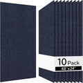 Olanglab Acoustic Wall Panels 10 Pack, 48 x 24 per Acoustic Panels Sound Absorbing, Decorative Sound Panels for Home Studio and Office, Dark Blue