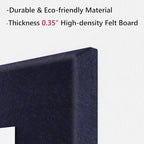 Neatsure Large Cork Board for Wall, 36" x 24" Bulletin Board with Pushpins, 6 Panels Felt Tiles Tack Push Pin Board for Office, Dark Blue
