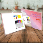 16 x 12 inches Dry Erase Whiteboard, Rose Gold Magnetic Desktop Double-Sided White Board with Stand, 10 Markers, 1 Eraser, 4 Magnets, Portable Whiteboard Easel for School Office Home