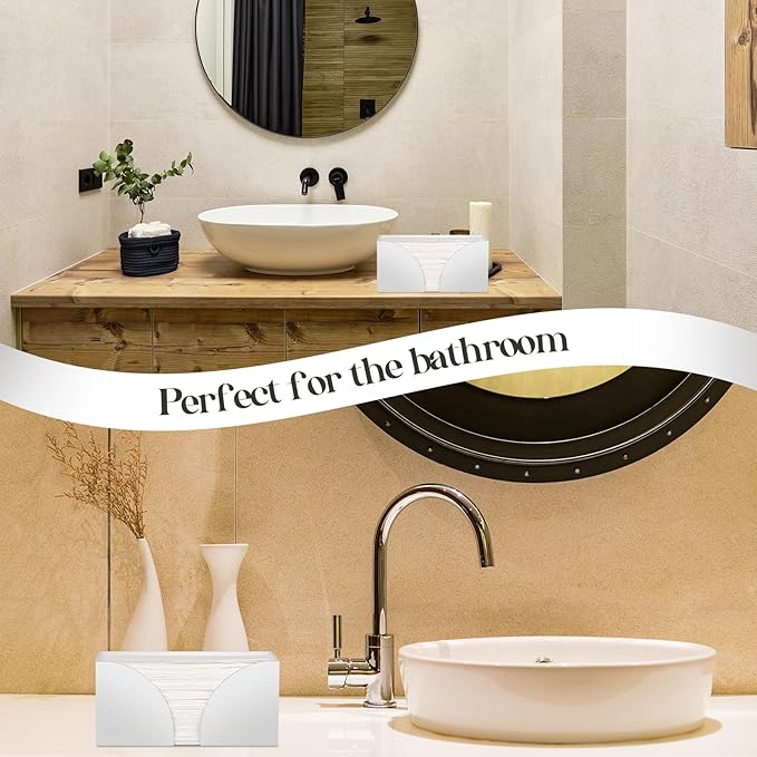 2PCS White Paper Towel Dispenser Countertop, AcrylicPaper Towel Holder for Bathroom Folded Paper Towel Dispenser Clear Trifold Paper Napkin Holder for Z-fold C-fold MultiFold Trifold - Home Kitchen