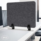 4pcs Privacy Panels,Standing Desk Divider,Desktop Office Furniture Partitions Stand Up Desk Privacy Panel, Clamp-On Acoustic Desk Divider Mounted Privacy Panel, 20.9" x 16" (Dark Grey)
