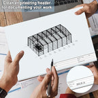 2 Pack 50 Sheets 22" x 17" Isometric Graph Paper Pad Landscape for 3D Designs Architecture Landscaping Engineering Drafting