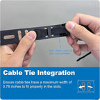 ICC 6” Metal L-Shaped Cable Management Bracket, Vertical/Horizontal, Rack or Wall Mount, Pack of 25 – Cable Organizer for Data Centers and Network Racks