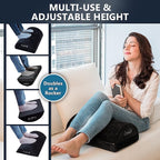 ComfiLife Foot Rest for Under Desk at Work – Adjustable Height Memory Foam Foot Stool for Under Desk, Office Chair & Gaming Chair – Ergonomic Footrest for Back & Hip Pain Relief (Black)