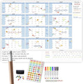 CLEVER CLEAN Large Dry Erase Wall Calendar - 48"x58" 12-month 2026 Undated Yearly Calendar for Home, Office, School Projects - Jumbo Laminated Task Organizer