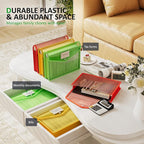 ThinkTex Plastic Expanding File Folder, Transparent envelopes with Snap Closure,No Dividers,Large Capacity,Document Organizer for Receipts, Bills&Taxes,Letter/A4 Size for School/Office/Home-3 Pack