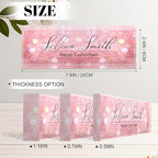 Personalized Name Plate for Desk, Custom Acrylic Desk Name Sign, Office Appreciation Gifts for Women Men Coworkers Boss Teacher Employee (Pink Sequin)
