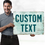 Custom Sign, Custom Street Sign, 11 Font Colors, 13 Font Styles, 4 Hole Options, 22 Sizes, 18x24 Inches, Rust Free DiBound, Fade Resistant, Made in USA by My Sign Center (Shabby Chic)