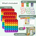 THE FIDGET GAME Vocabulary Words, Flash Card Game, Grade 4-6, Ages 9-12, Develop Communication and Reading Comprehension Skills, Fidget Mats, Learning Guide & PDF Workbook Included