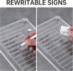 NiHome Acrylic Magnetic to Do List Planning Board with Sliders & Desktop Stand, Chore Chart for Kids & Adults, Checklist Routine Chart Task Board for Fridge & Desk, for Magnetic Metal Surfaces Only