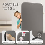 DECOLAB Standing Room Divider Panel, Portable Room Separation Partition for Home, Studio, Classroom, Resraurant, Scratch Resistance, 29"x65", Rock