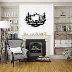 Custom Bear Metal Sign, Custom Bear Metal Wall Art Decor, Personalized Last Name Signs for Home, Rustic Farmhouse Black Wall Decor for Cabin, Bedroom, Living Room, Porch