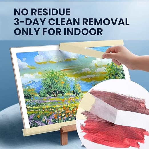 60 Rolls General Purpose Masking Tape 0.7 Inches x 60 Yards, Beige White Painters Tape for Painting, Labeling, DIY Arts Crafts, Home Office School Projects